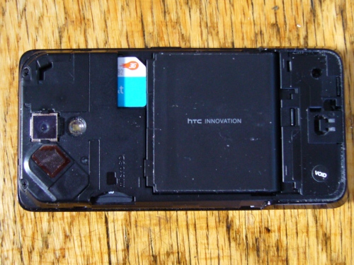 HTC Touch Pro Exposed Back